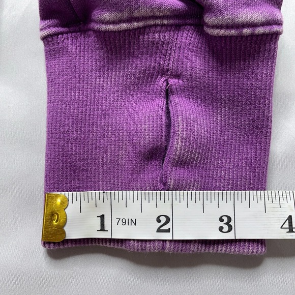 JoyLab Cropped Hoodie Womens Small Purple 1/4 Zip Thombhole Raglan Sleeve Sports - Picture 16 of 16
